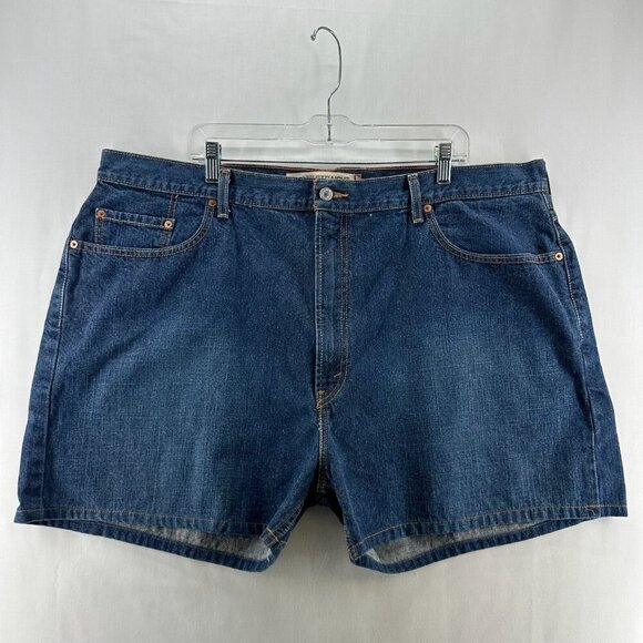 Levi's Shorts Womens Sz 44 569 Loose Straight Boyfriend 4" Jean Denim Blue - Picture 1 of 7